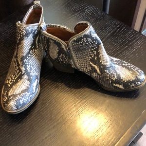 Lucky Brand Snakeskin Booties